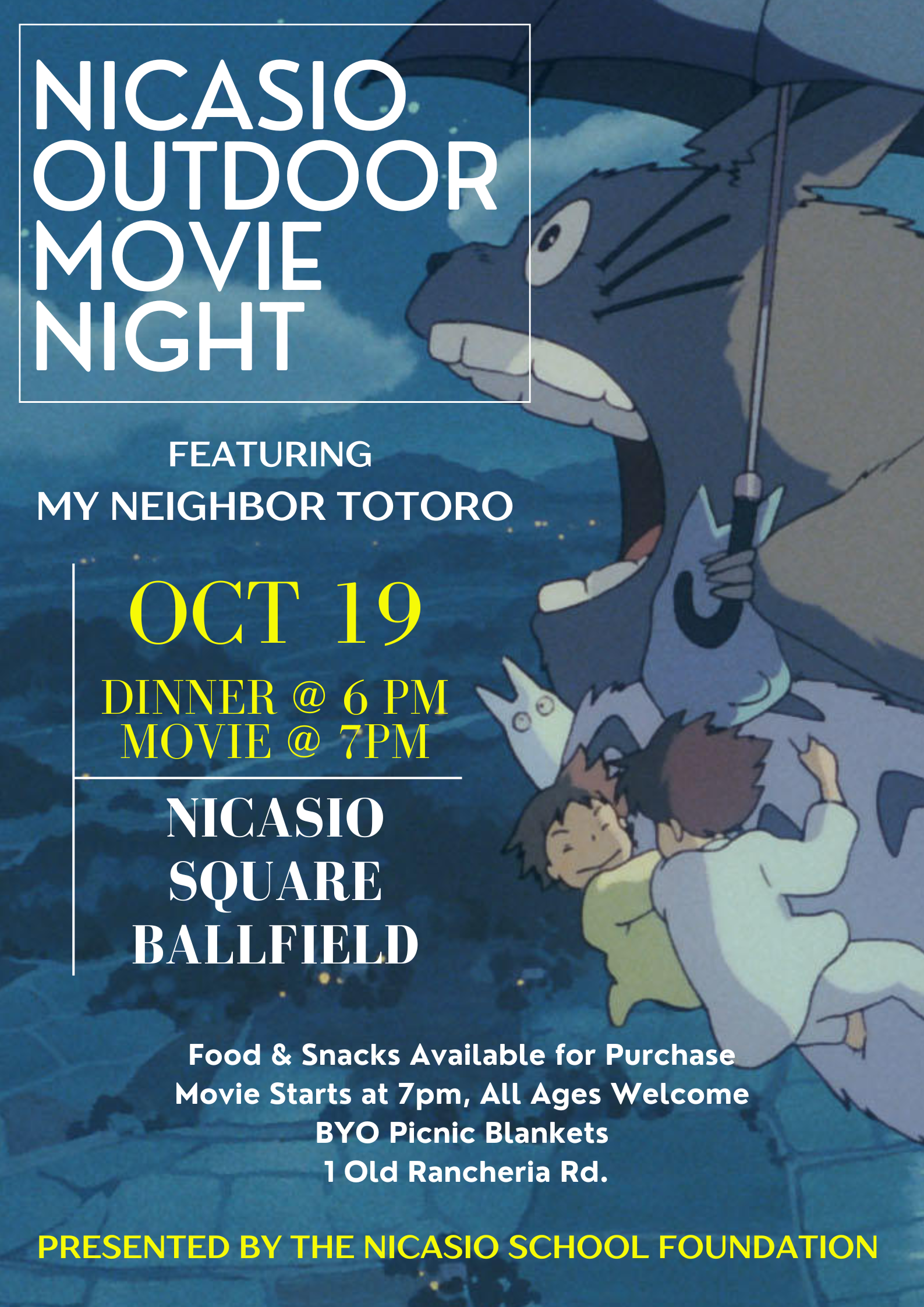 2024 Nicasio Movie Night Flyer 